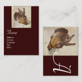 DAS RABBIT-Monogramm (Young Hare) Visitenkarte (Vorne/Hinten)