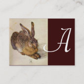 DAS RABBIT-Monogramm (Young Hare) Visitenkarte (Rückseite)