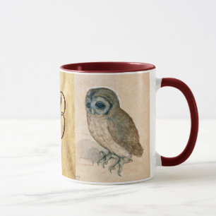 DAS RABBIT ( Young Hare ) und das Owl Monogramm Tasse