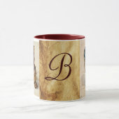 DAS RABBIT ( Young Hare ) und das Owl Monogramm Tasse (Zentrum)