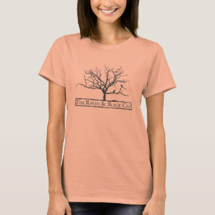 Das Raben-u. schwarze Katzen-Logo-T-Shirt T-Shirt