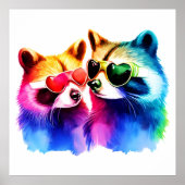 Das Raccoon-Paar Poster (Vorne)