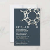 Das Rad des blauen Schiffes | Angaben zum Hochzeit Einladung (Vorderseite)