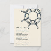 Das Rad des blauen Schiffes | Angaben zum Hochzeit Einladung (Vorderseite)