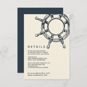 Das Rad des blauen Schiffes   Angaben zum Hochzeit Einladung