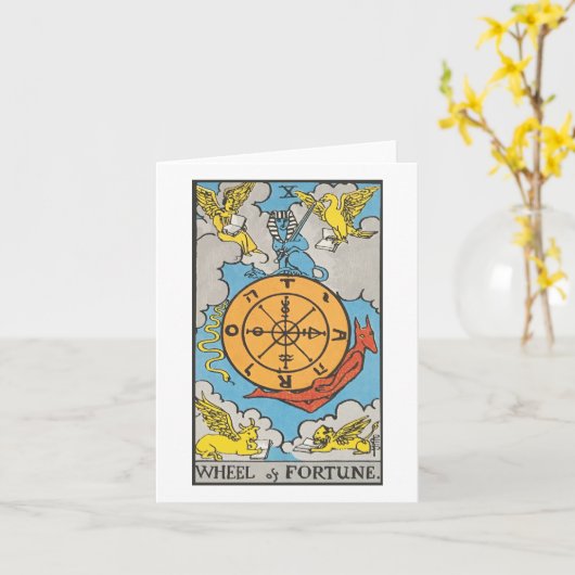 Das Rad des Glücks Tarot - Rider Waite Smith Karte (Gelbe Blume)