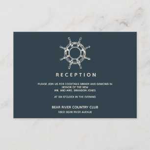 Das Rad des Schiffes Hochzeitsempfang Begleitkarte