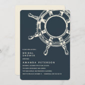 Das Rad des Schiffes | Hochzeitsstift Brautparty Einladung (Vorne/Hinten)