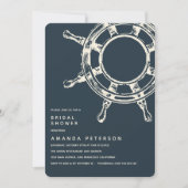Das Rad des Schiffes | Hochzeitsstift Brautparty Einladung (Vorderseite)