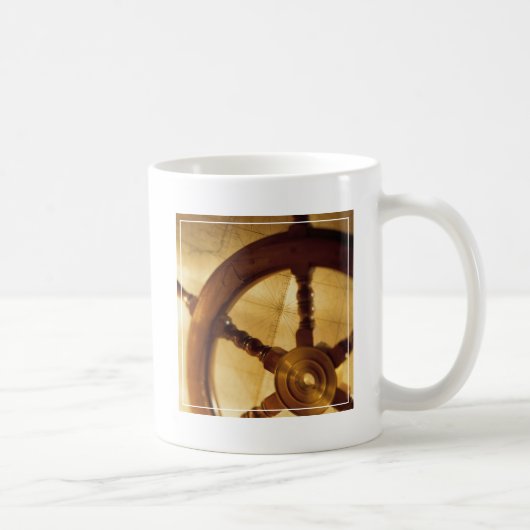 Das Rad und die Karte der Schiffe Kaffeetasse (Rechts)