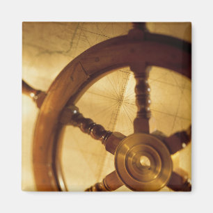 Das Rad und die Karte der Schiffe Magnet