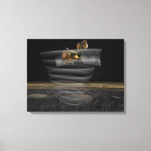 Das Radar des Mars-Untersuchungs-Orbiters bei der Leinwanddruck