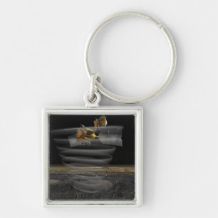 Das Radar des Mars-Untersuchungs-Orbiters bei der Schlüsselanhänger