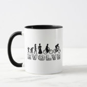 Das Radfahren der Evolutions-Frauen Tasse (Links)