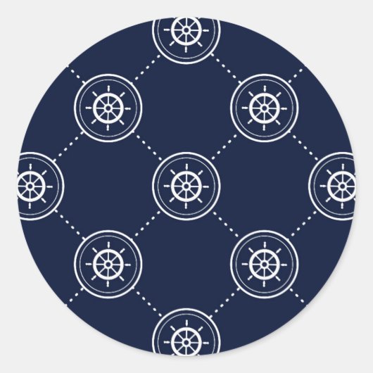Das Radmuster des Kapitäns Runder Aufkleber (Vorderseite)