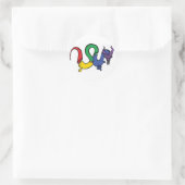 Das Rainbow Dragon Network Runder Aufkleber (Tasche)