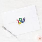 Das Rainbow Dragon Network Runder Aufkleber (Umschlag)