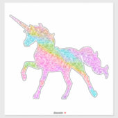 Das Rainbow Glitzer Unicorn Aufkleber (Blatt)