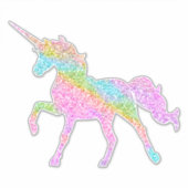 Das Rainbow Glitzer Unicorn Aufkleber (Vorderseite)