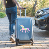 Das Rainbow Glitzer Unicorn Aufkleber (Koffer Insitu)