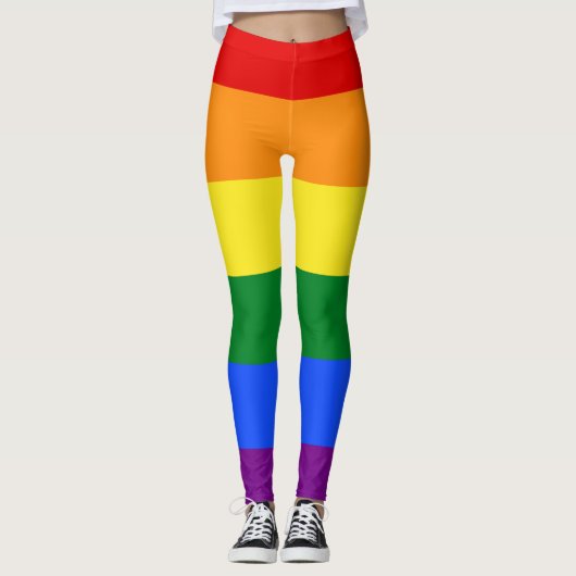 Das Rainbow-Pride-Flag Leggings (Vorderseite)