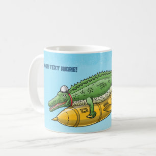 Das Raketenkrokodil Kaffeetasse