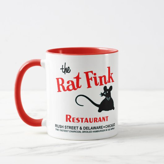 Das Rat Fink Restaurant, Rush Street, Chicago, IL Tasse (Links)