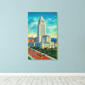 Das Rathaus von Los Angeles Leinwanddruck (Insitu (Holzboden))