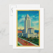 Das Rathaus von Los Angeles Postkarte (Vorne/Hinten)