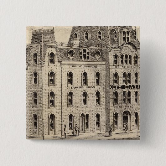 Das Rathaus von Minneapolis, Minnesota Button (Vorderseite)
