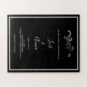 Das Rätsel der Hochzeit mit schwarzem und weißem L Puzzle (Horizontal)