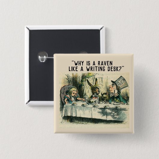 Das Rätsel des Mad Hatter Button (Vorne & Hinten)