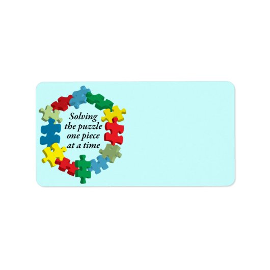 Das Rätsel lösen ... Blue-Address-Label Adressaufkleber (Vorne)