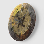 Das Rauchen von Schusswaffen-Cowboys-Aktion, mit d Große Wanduhr (Winkel)