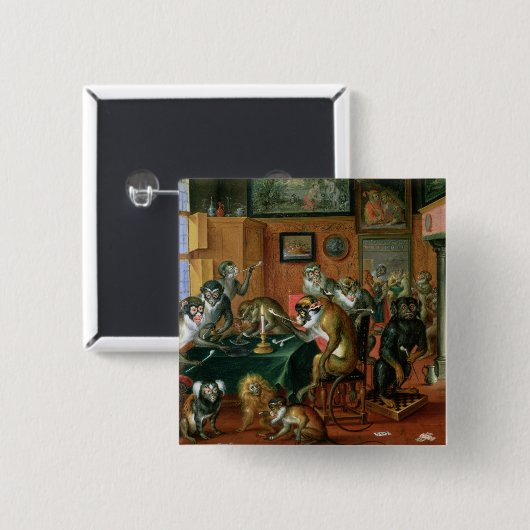 Das Raucherzimmer mit Affen Button (Vorne & Hinten)