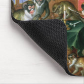 Das Raucherzimmer mit Affen Mousepad (Ecke)