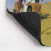 Das Rauchsignal ~ Frederic Remington Mousepad (Ecke)