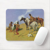 Das Rauchsignal ~ Frederic Remington Mousepad (Mit Mouse)