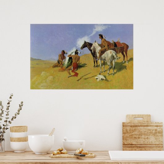 Das Rauchsignal ~ Frederic Remington Poster (Küche)