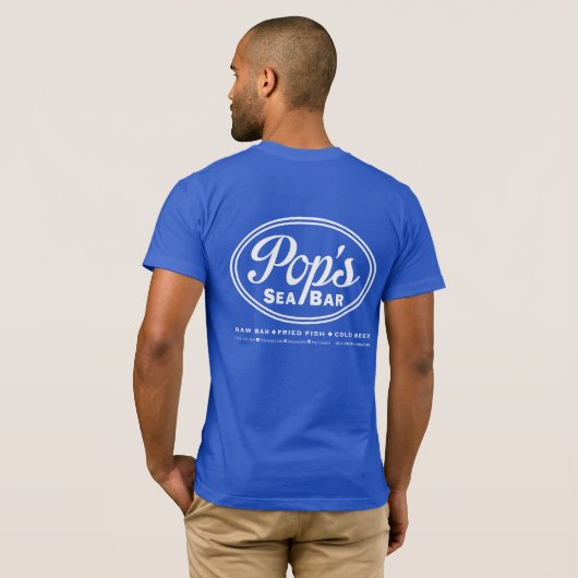 Das raue blaue T-Shirt des Pops (Schwarz voll)