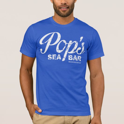 Das raue blaue T-Shirt des Pops (Vorderseite)