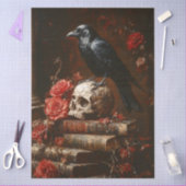 Das "Raven and Skull Gothic Still Life Decoupage" Seidenpapier (Basteln)