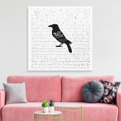 Das Raven Complete Gedicht von Edgar Allan Poe 12x Leinwanddruck (Insitu (Wohnzimmer))