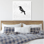 Das Raven Complete Gedicht von Edgar Allan Poe 12x Leinwanddruck (Insitu (Schlafzimmer))