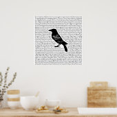 Das Raven Complete Gedicht von Edgar Allan Poe Poster (Küche)