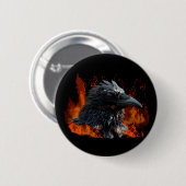 "Das Raven Fire"-Geschenke Button (Vorne & Hinten)