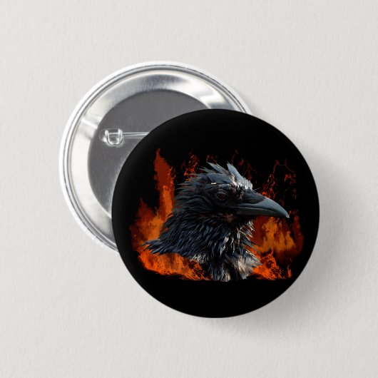 "Das Raven Fire"-Geschenke Button (Vorne & Hinten)