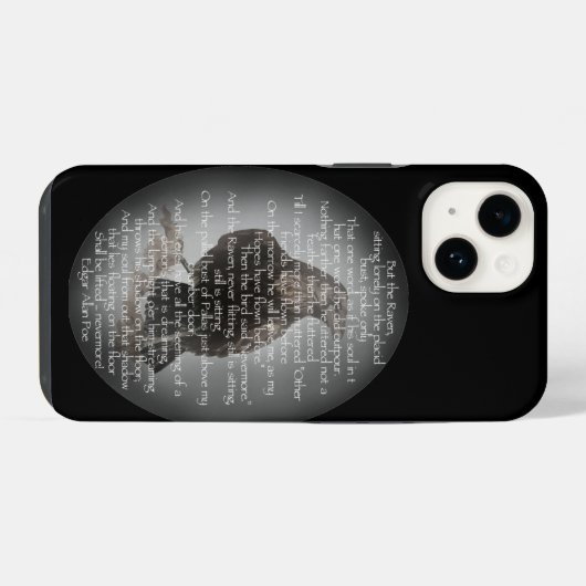 Das Raven Gedicht Edgar Allan Poe Author iPhone Hülle (Rückseite (Horizontal))