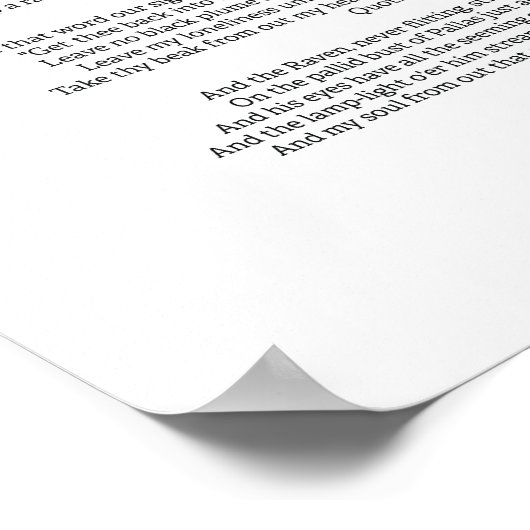 Das Raven Poster (Ecke)