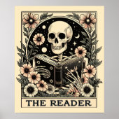 Das Reader Skeleton Tarot Card Poster (Vorne)